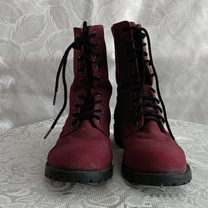 Dark Purple Lace up Boots from Call it Sping